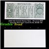 Image 1 : Proof 1890 $10 United States Note - Reverse BEP Intaglio Souvenir Card B-139, DCSE '90 Grades Proof
