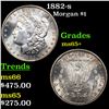 Image 1 : 1882-s Morgan Dollar $1 Grades GEM+ Unc