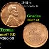 Image 1 : 1941-s Lincoln Cent 1c Grades GEM++ Unc RD