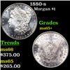 Image 1 : 1880-s Morgan Dollar $1 Grades GEM+ Unc