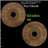 Image 1 : 1936 5 Mills Brass Oklahoma Consumer Tax Check Grades NG