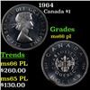Image 1 : 1964 Canada Dollar $1 Grades GEM+ UNC PL