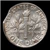 Image 3 : 1954-p Roosevelt Dime Mint Error Clipped Planchet 10c Grades Select Unc