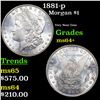 Image 1 : 1881-p Morgan Dollar $1 Grades Choice+ Unc