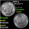 Image 1 : 1889-p Morgan Dollar $1 Grades Choice+ Unc