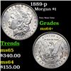 Image 1 : 1889-p Morgan Dollar $1 Grades Choice+ Unc