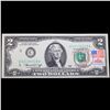 Image 2 : 1976 $2 Federal Reserve Note 1st Day of Issue, with Stamp (Philadelphia, PA) Grades Gem CU