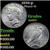Image 1 : 1926-p Peace Dollar $1 Grades Select+ Unc