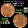 Image 1 : ***Auction Highlight*** 1909-s VDB Lincoln Cent 1c Graded ms64 rd By SEGS (fc)