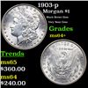 Image 1 : 1903-p Morgan Dollar $1 Grades Choice+ Unc