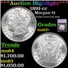 ***Auction Highlight*** 1891-cc Morgan Dollar $1 Graded ms63+ BY SEGS (fc)