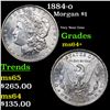 Image 1 : 1884-o Morgan Dollar $1 Grades Choice+ Unc