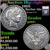 Proof ***Auction Highlight*** 1905 Barber Half Dollars 50c Graded pr63+ BY SEGS (fc)