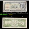 Image 1 : 1958 National Bank of Cuba 5 Pesos Note Grades vf+