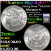 Image 1 : ***Auction Highlight*** 1903-p Morgan Dollar Near TOP POP! $1 Graded ms67+ BY SEGS (fc)