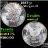 Image 1 : 1887-p Morgan Dollar $1 Grades Choice Unc PL