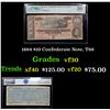 Image 1 : 1864 $10 Confederate Note, T68 Graded vf30 By PMG