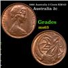1966 Australia 2 Cents KM-63 Grades Select Unc