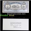 Proof 1895 $10 Hawaii Silver Certificate - Obverse BEP Intaglio Souvenir Card SO-57, ANA '87 Grades 