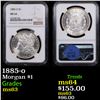 Image 1 : NGC 1885-o Morgan Dollar $1 Graded ms63 By NGC