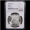 Image 2 : NGC 1885-o Morgan Dollar $1 Graded ms63 By NGC