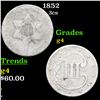 Image 1 : 1852 Three Cent Silver 3cs Grades g, good