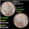 Image 1 : 1886-p Morgan Dollar $1 Grades Choice+ Unc