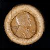 Image 2 : Mixed small cents 1c orig shotgun roll, 1918-s Wheat Cent, 1895 Indian Cent other end, Brinks Wrappe