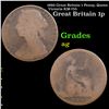 1880 Great Britain 1 Penny, Queen Victoria KM-755 Grades ag
