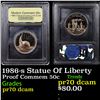 Image 1 : Proof 1986-s Statue Of Liberty Modern Commem Dollar $1 Graded GEM++ Proof Deep Cameo BY USCG