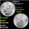Image 1 : 1884-o Morgan Dollar $1 Grades Choice+ Unc