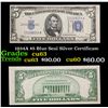 1934A $5 Blue Seal Silver Certificate Grades Select CU