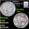 1921-s Buffalo Nickel 5c Graded vf30 BY SEGS