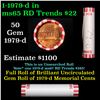 Image 1 : Shotgun Lincoln 1c roll, 1979-d 50 pcs Bank Wrapper.