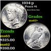 Image 1 : 1934-p Peace Dollar $1 Grades Select Unc