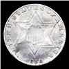 Image 2 : 1858 Three Cent Silver 3cs Grades Unc Details