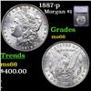 Image 1 : 1887-p Morgan Dollar $1 Graded ms66 BY SEGS