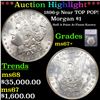 Image 1 : ***Auction Highlight*** 1896-p Morgan Dollar Near TOP POP! $1 Graded ms67+ BY SEGS (fc)