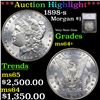 Image 1 : ***Auction Highlight*** 1898-s Morgan Dollar 1 Graded ms64+ By SEGS (fc)