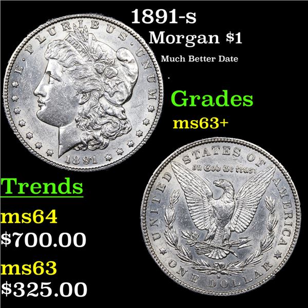 1891-s Morgan Dollar $1 Grades Select+ Unc