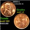 Image 1 : 1955-s Lincoln Cent 1c Grades GEM++ Unc RD