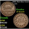 Image 1 : 1863 Not One Cent Civil War Token 1c Grades xf details