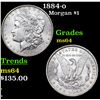 Image 1 : 1884-o Morgan Dollar $1 Grades Choice Unc