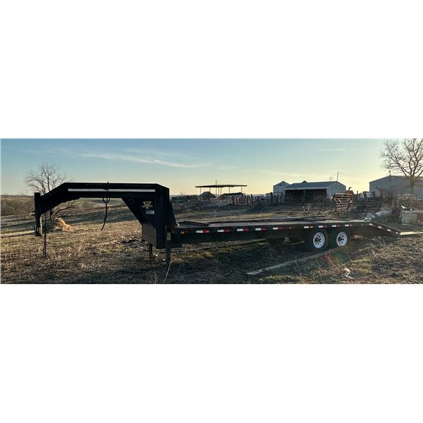 PJ 24' flatbed gooseneck trailer