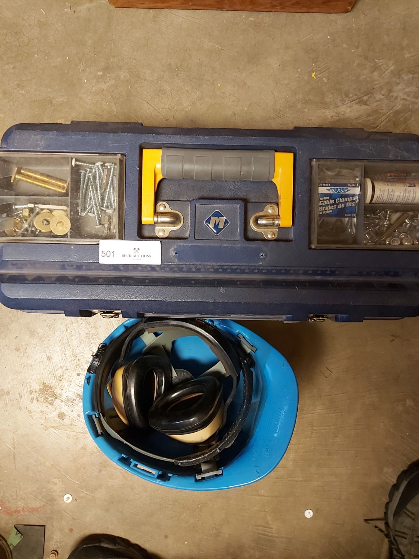 Starter Tool Box with Hard Hat Beck Auctions Inc.