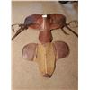 Image 1 : Leather English Saddle and underpad with stirrups -Brown-