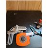 Image 3 : 2 Miter Clamps, Pressure Gauge and Measuring Tape