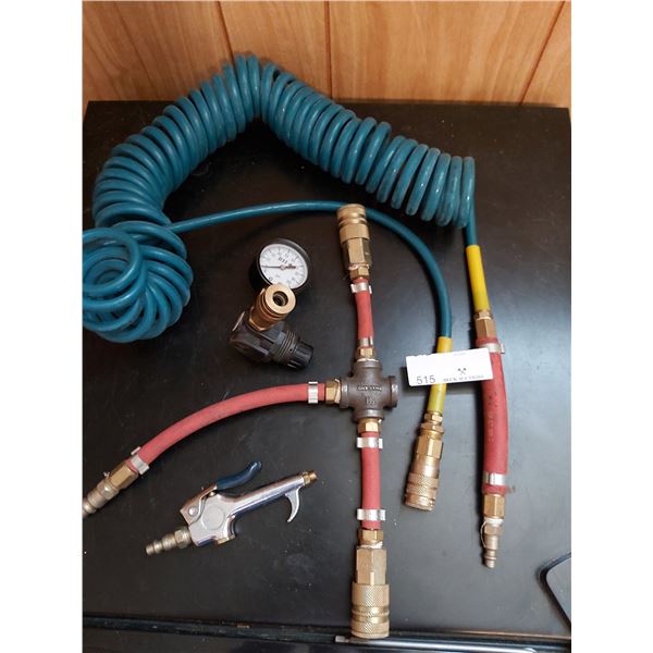 Assorted Air Compressor Hoses and Attachments