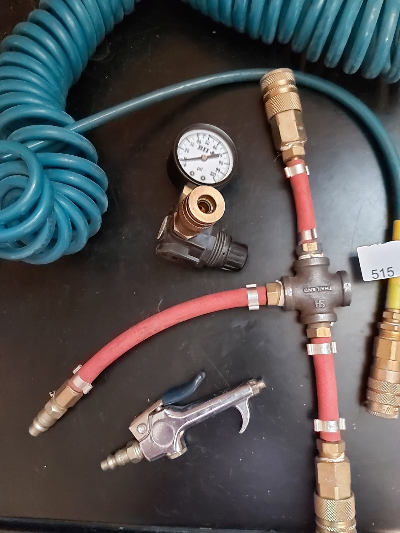 Assorted Air Compressor Hoses and Attachments