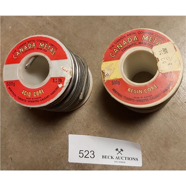 1 Spool Canada Metal Acid Core & 1 Spool Canada Metal Resin Core